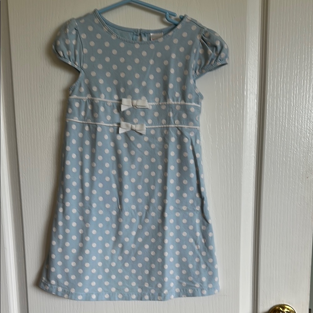 Blue Polka Dot Kids Dress